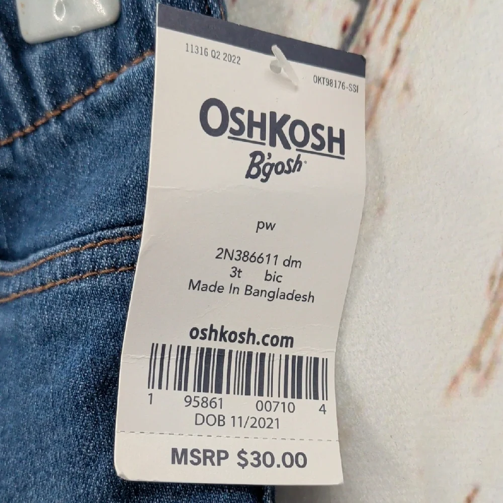 OshKosh B'gosh Kids Denim Jeggings - Dark Blue and Light Blue Lot‎ of 2